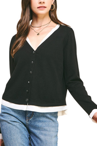 Combo Cardigan Top