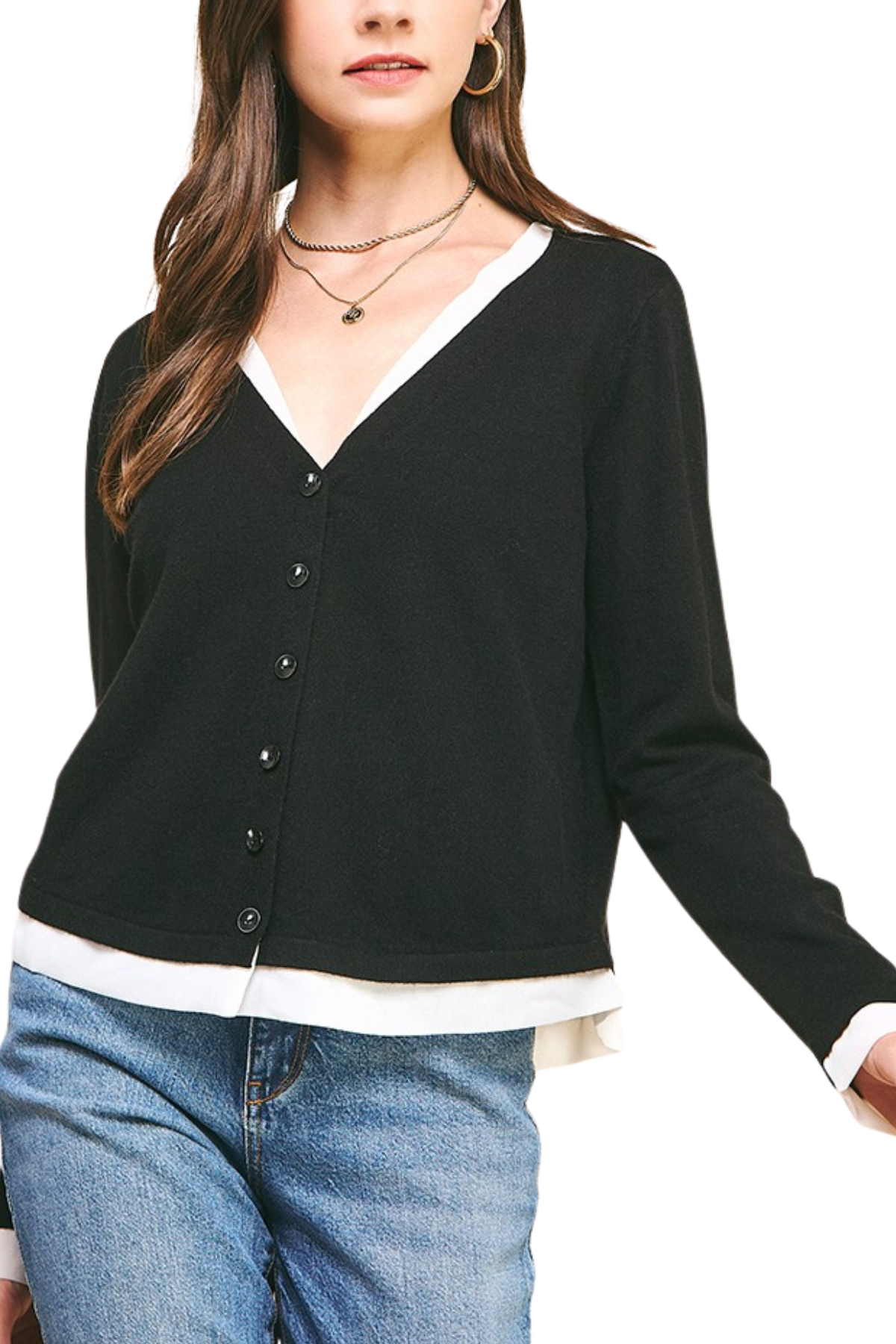 Combo Cardigan Top