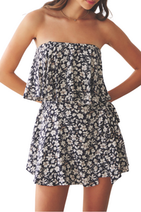 Sleeveless Ruffle Wrap Romper