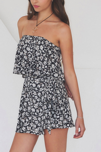Sleeveless Ruffle Wrap Romper