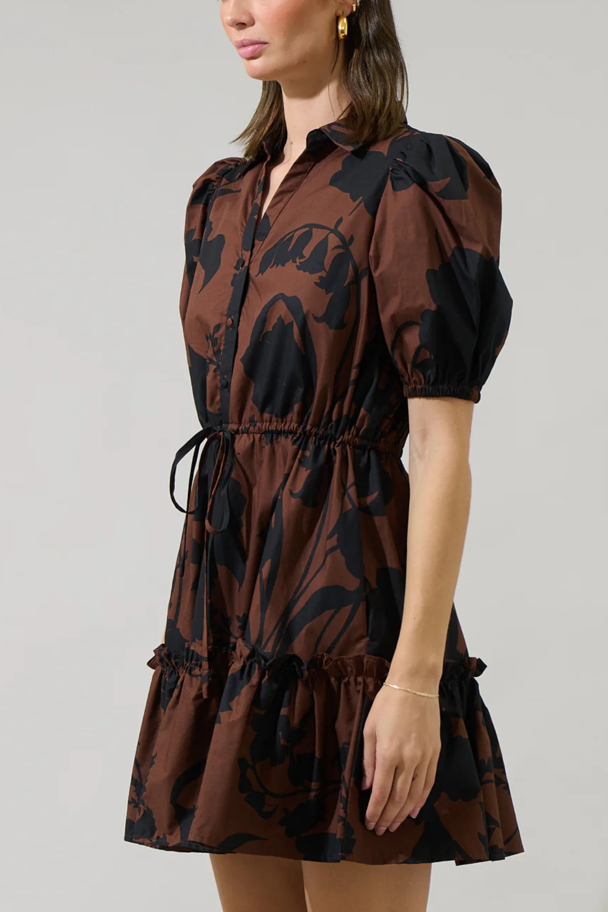 Somerton Floral Stacie Button Down Mini Dress