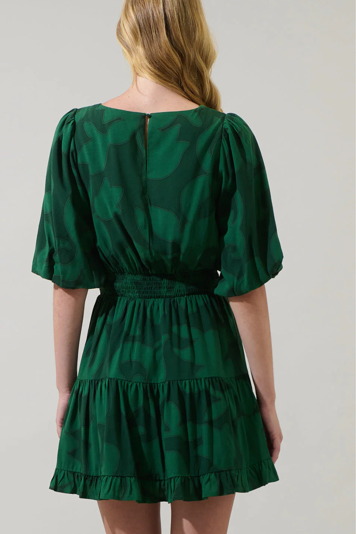 Benti Abstract Suma Ruffle Mini Dress