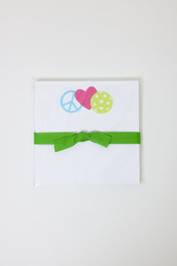"Peace, Heart, Pickleball" Doodle Notepad