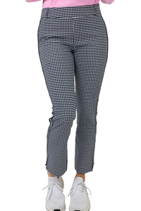 Golftini Checkered Stretch Ankle Pant