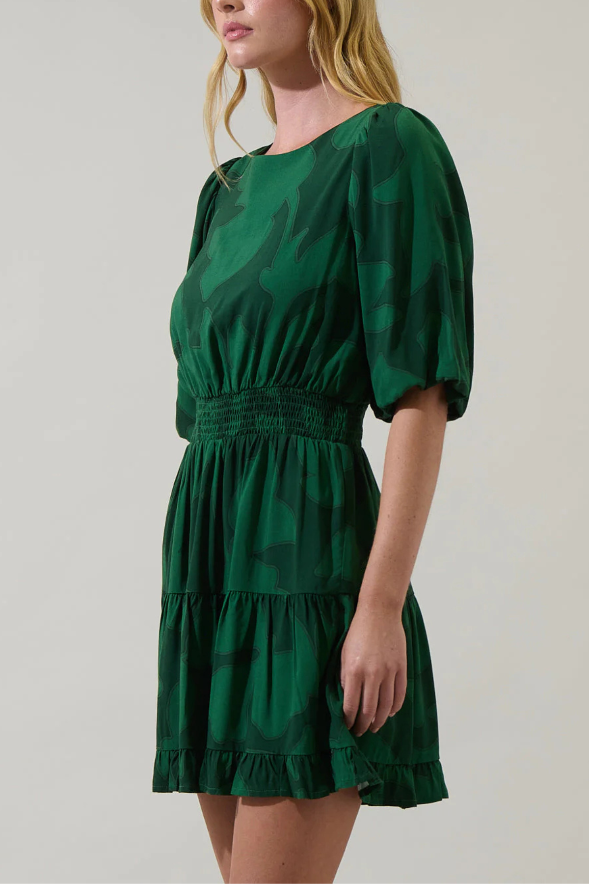 Benti Abstract Suma Ruffle Mini Dress