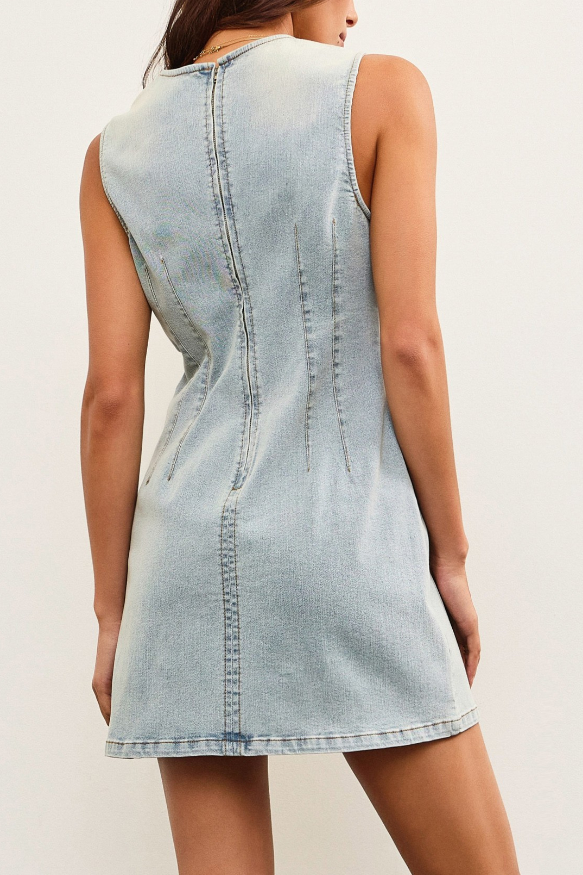 Sleeveless Denim Dress