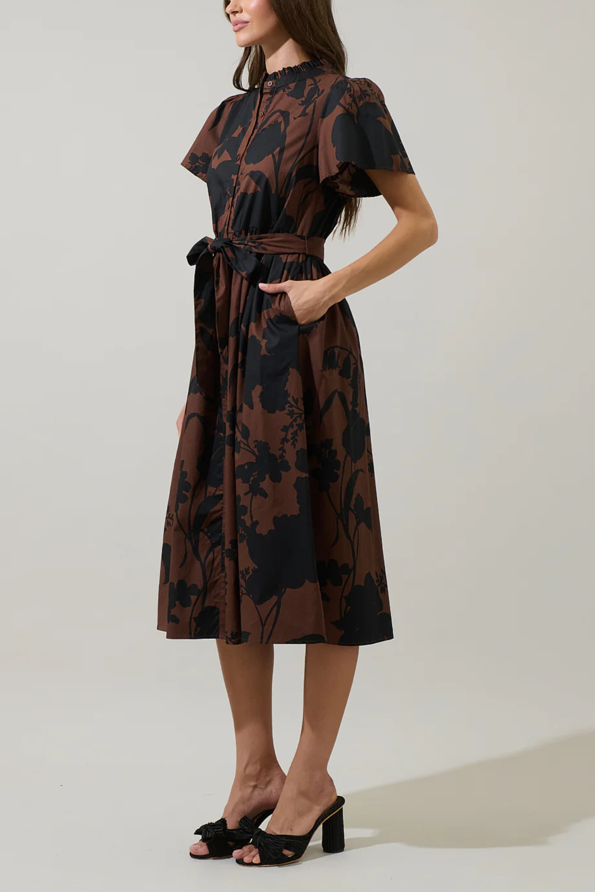 Somerton Floral Aurelia Babydoll Midi Dress