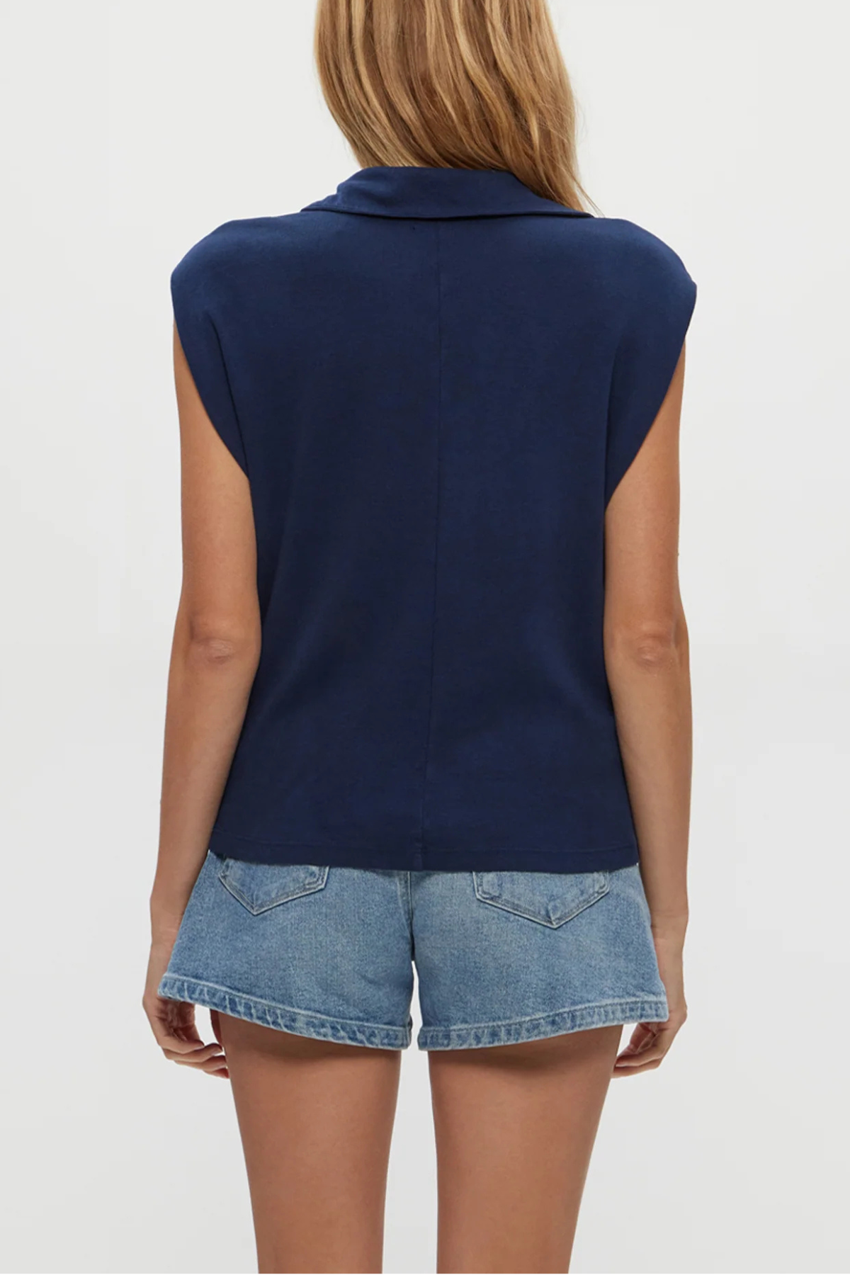 Michael Stars Faye Power Shoulder Polo