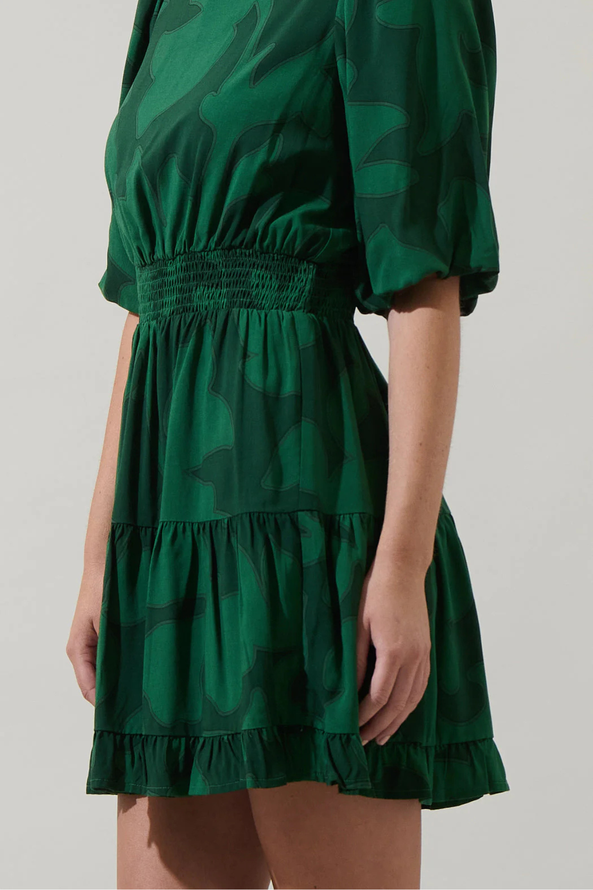 Benti Abstract Suma Ruffle Mini Dress