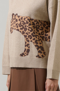 Jazara Leopard Knit Sweater