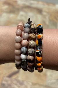 Lizou Chunky Stone Stack Bracelet