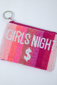 Girls Night Beaded Coin Purse