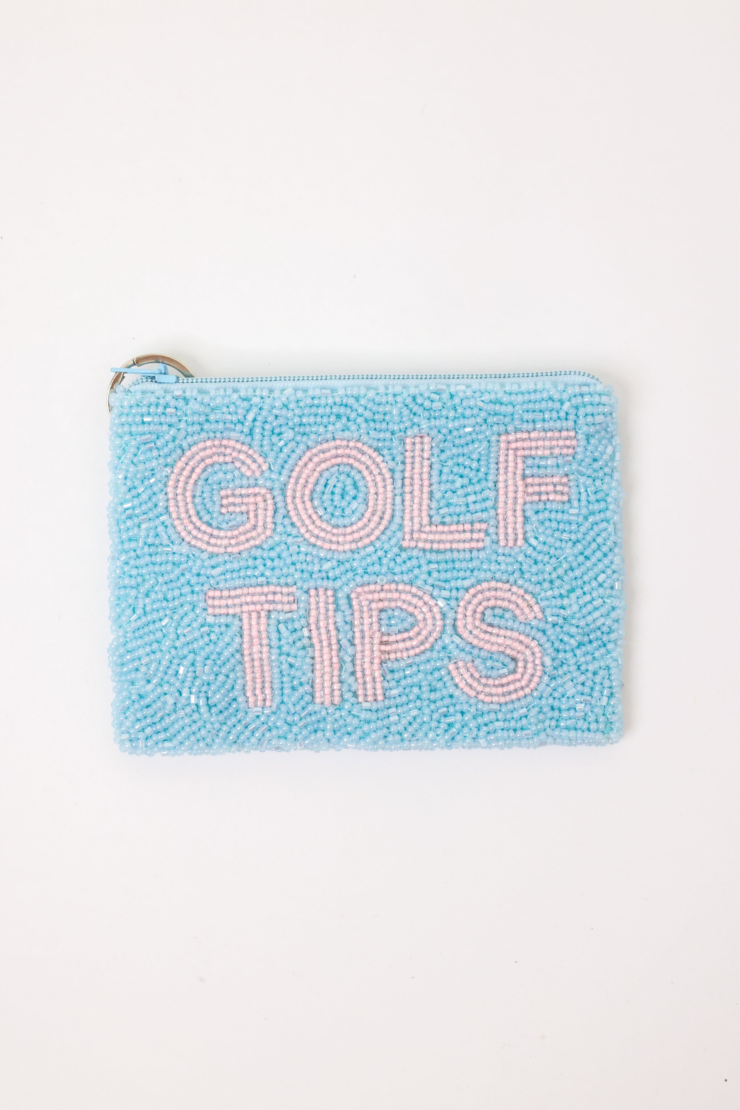Golf Tips Beaded Coin Purse