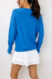 Embroidered Golf Lightweight Brushed Fleece Pullover Sweater