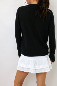 Embroidered Golf Lightweight Brushed Fleece Pullover Sweater