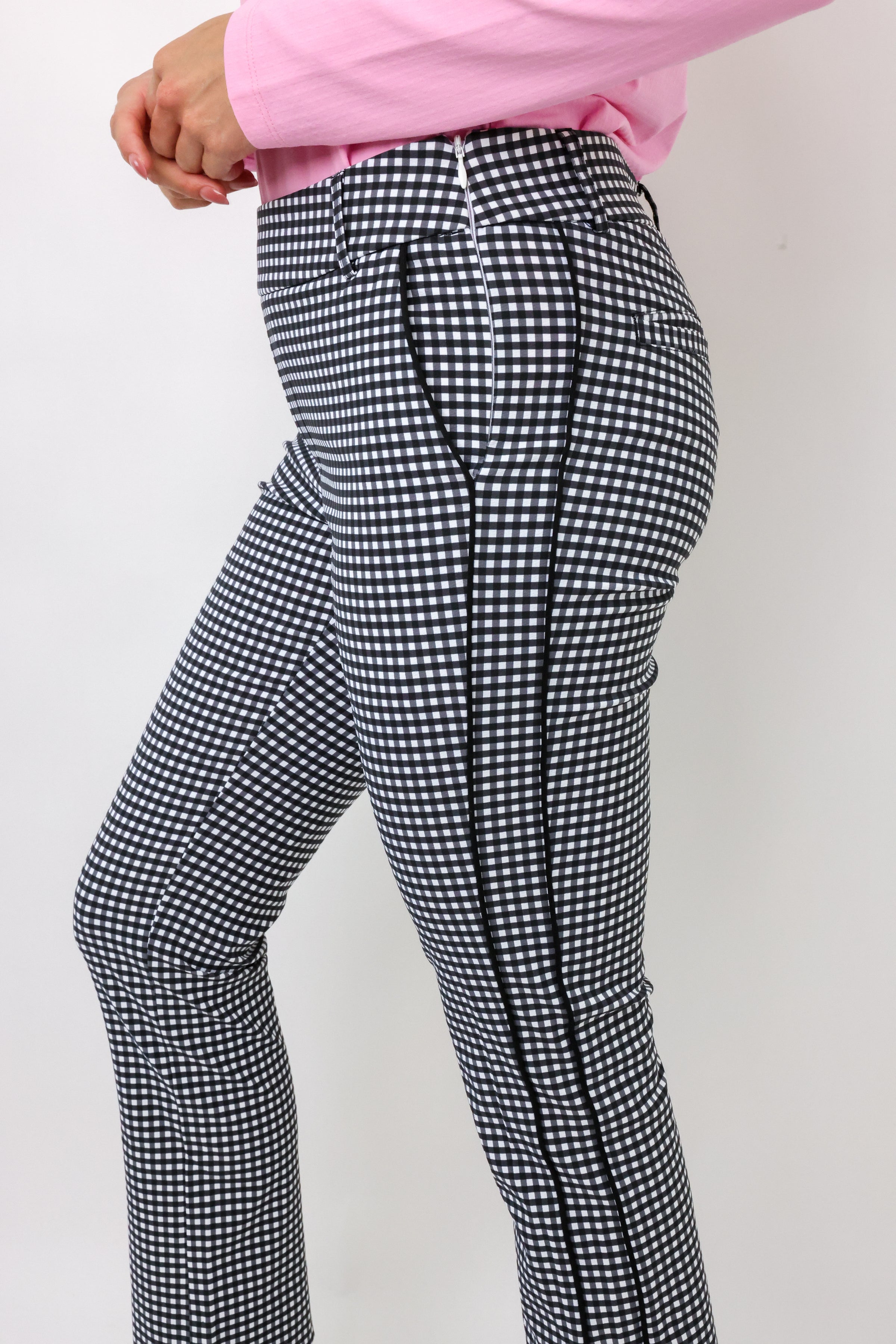 Golftini Checkered Stretch Ankle Pant