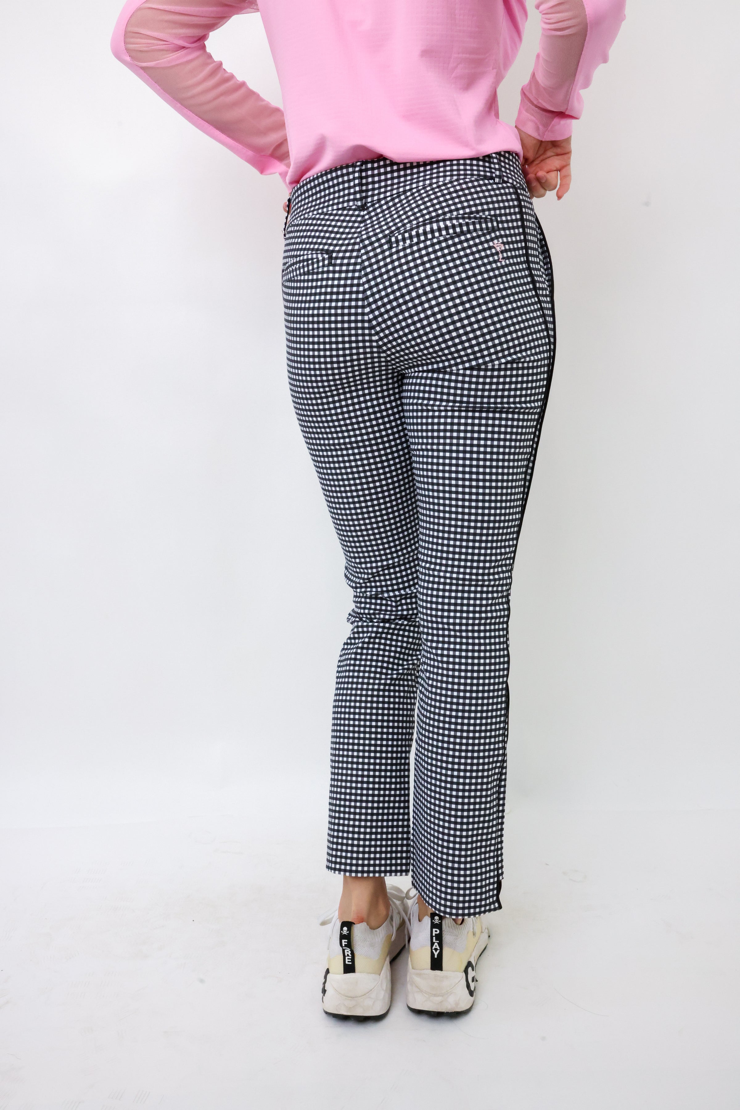 Golftini Checkered Stretch Ankle Pant
