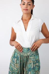 Surplice Cropped Top