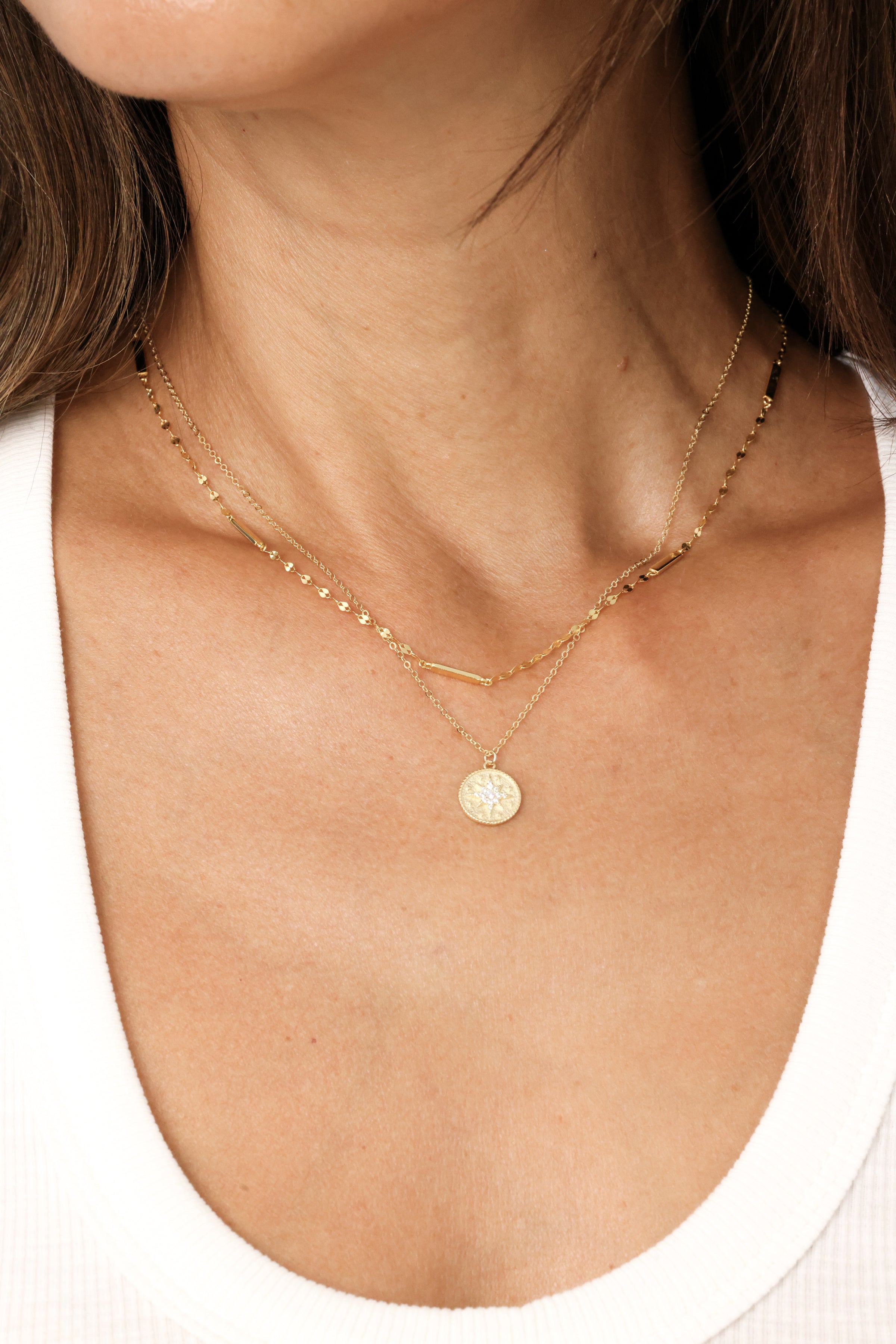 PG Designs Detailed Flat Cable Chain Necklace