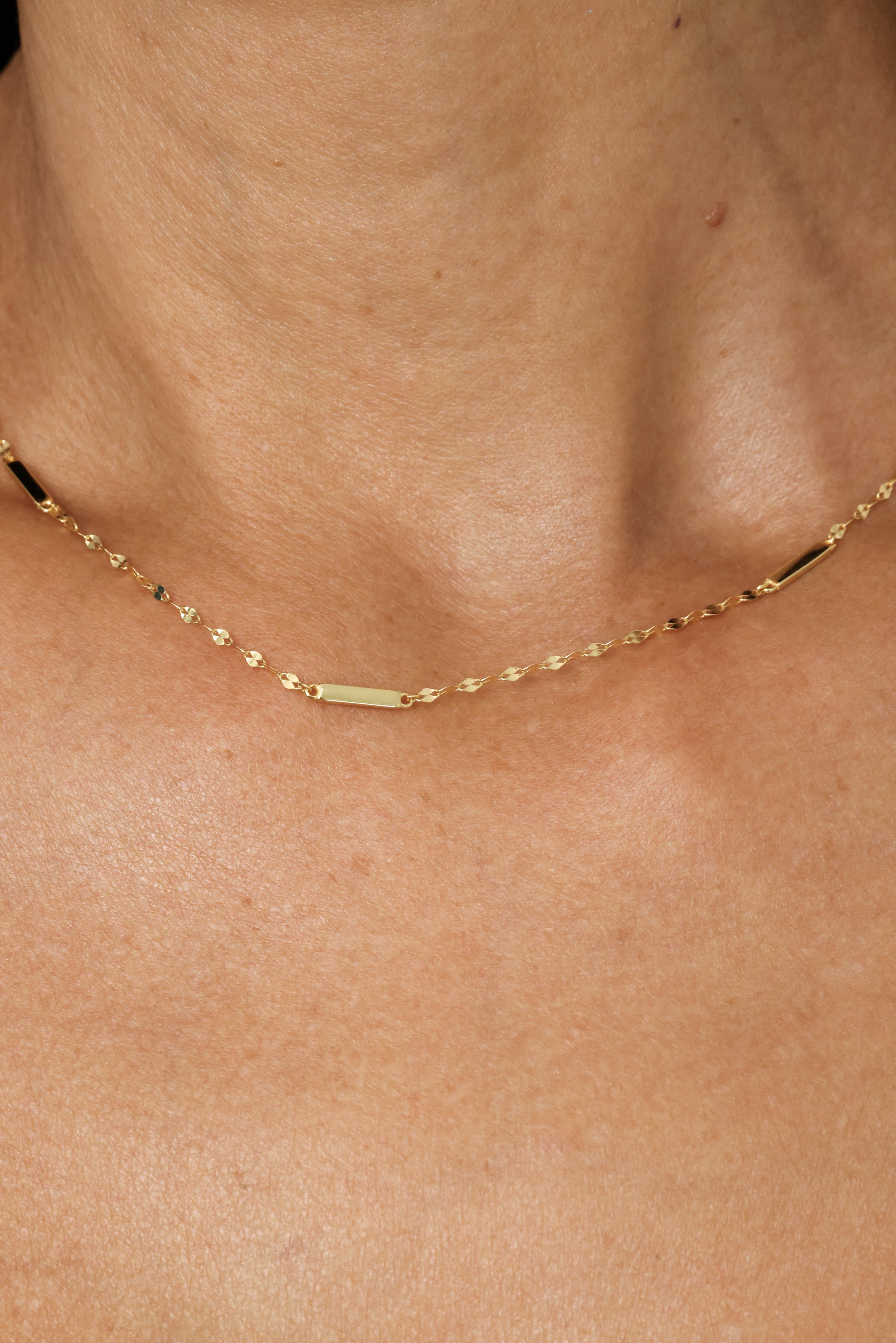 PG Designs Detailed Flat Cable Chain Necklace