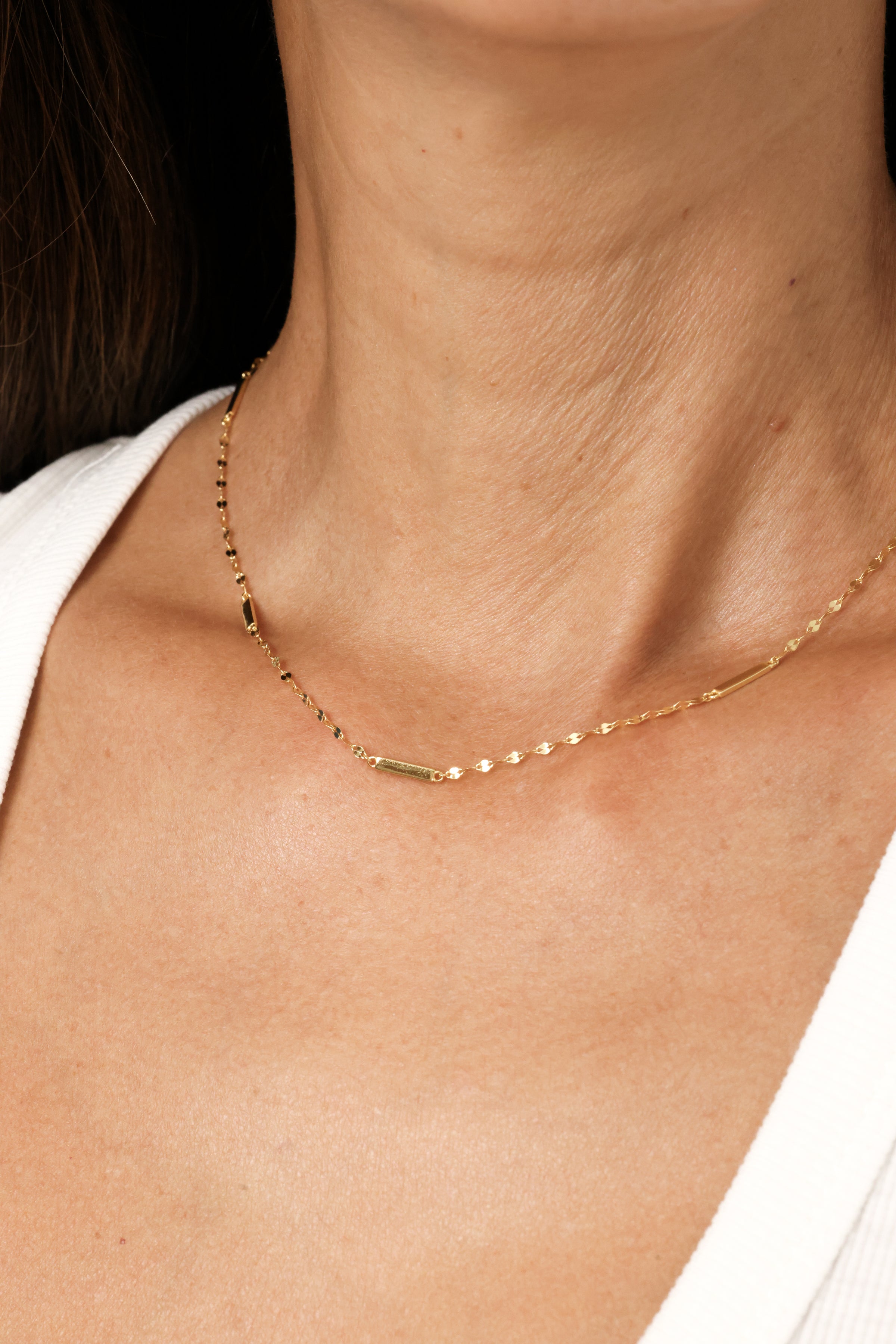 PG Designs Detailed Flat Cable Chain Necklace