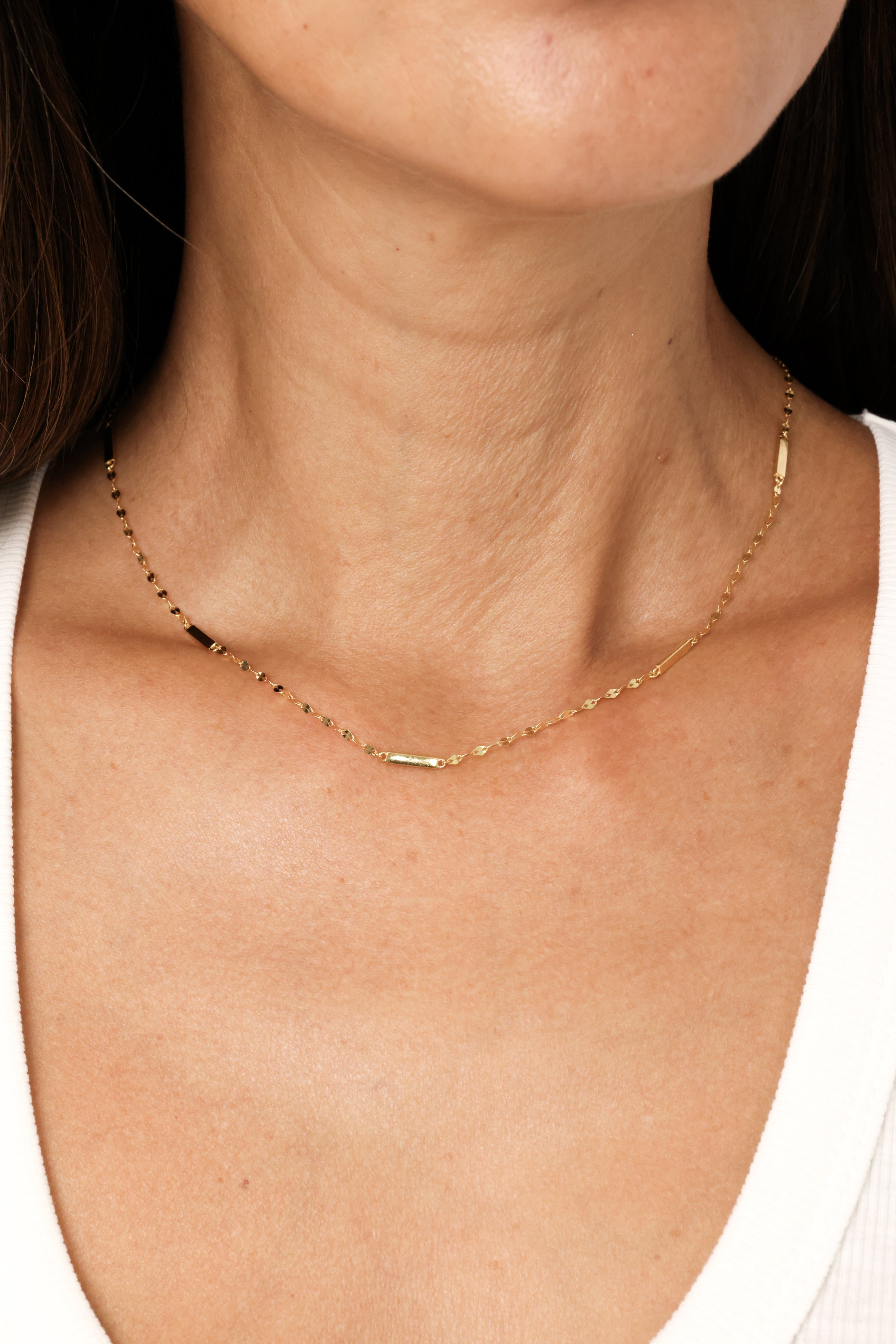 PG Designs Detailed Flat Cable Chain Necklace