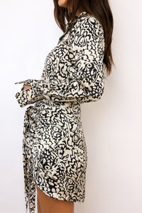 Dress Forum Timeless Tie Waist Mini Shirt Dress