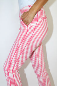 Golftini Checkered Stretch Ankle Pant