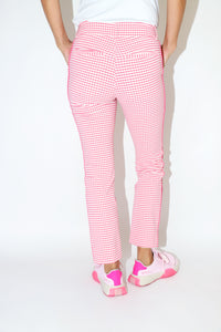 Golftini Checkered Stretch Ankle Pant