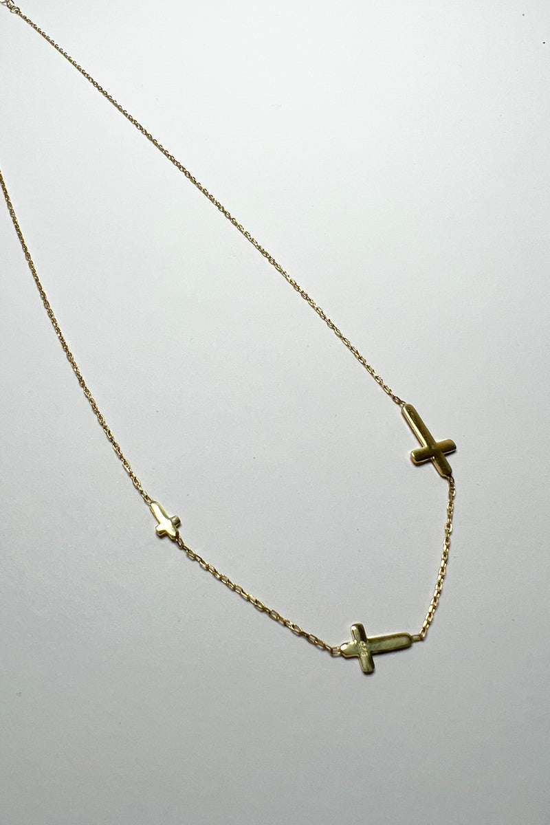 PG Design Triple Cross Necklace