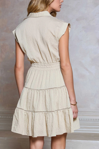 Cap Sleeve Tiered Mini Dress