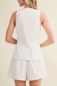 Button Vest Top