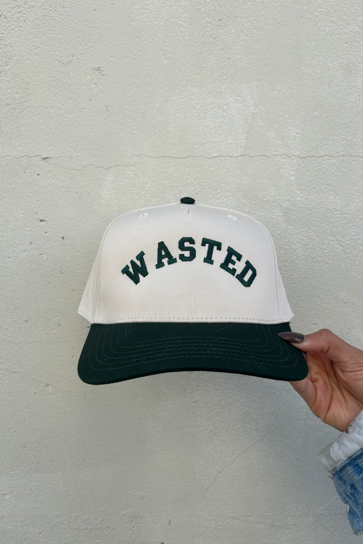 Small Letter Wasted Vintage Hat