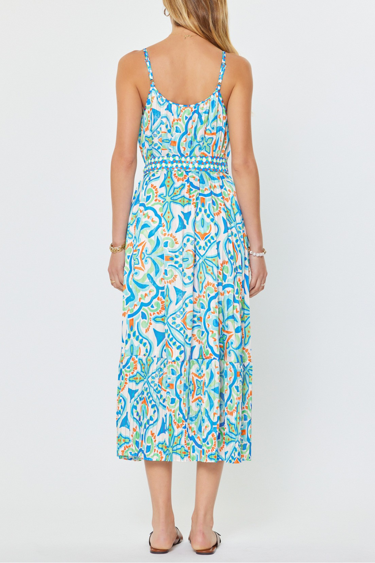 Printed Cami Midi Dress
