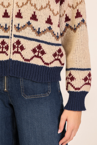 Aspen Nordic Zip Knit Sweater Jacket