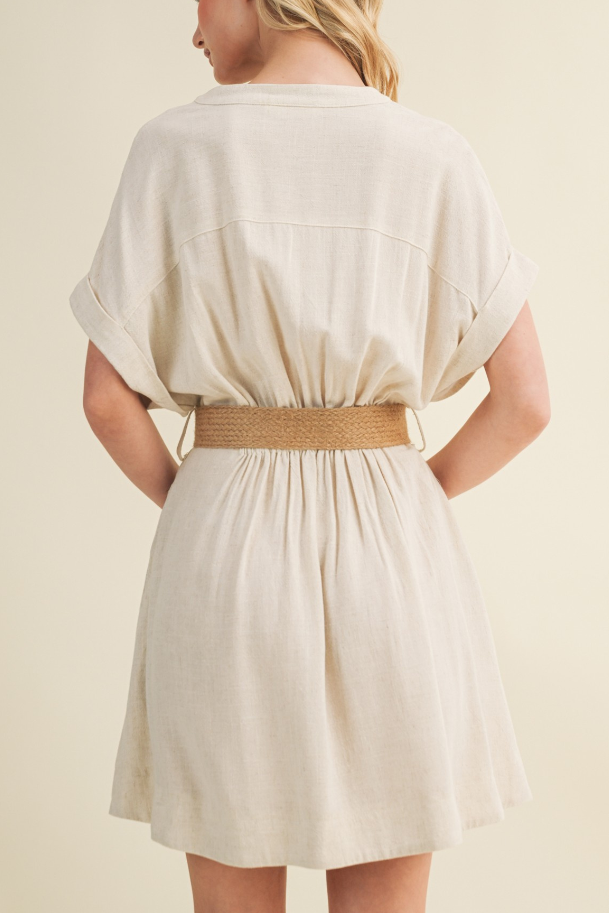 Belted Button Down Dress