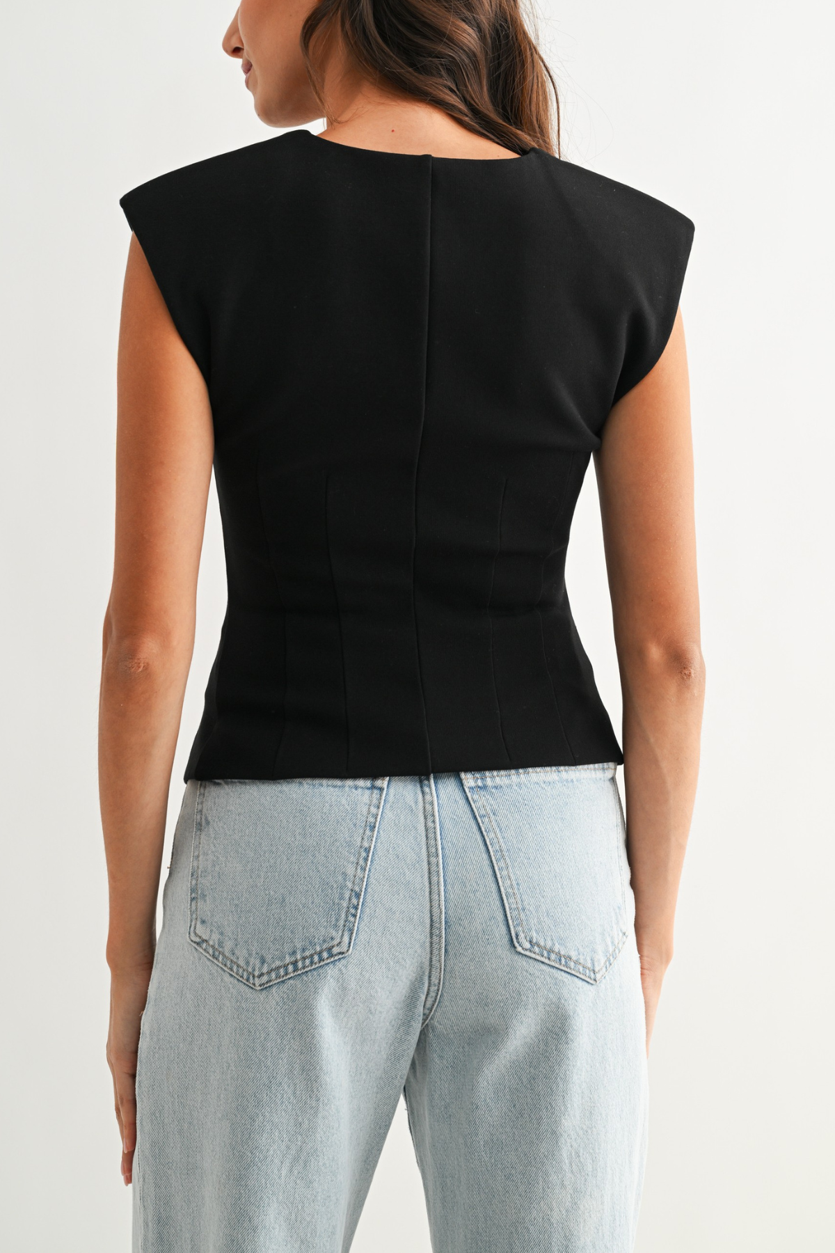 Tailored Sleeveless Vest Top