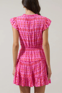 Mirany Ikat Toledo Tiered Mini Dress