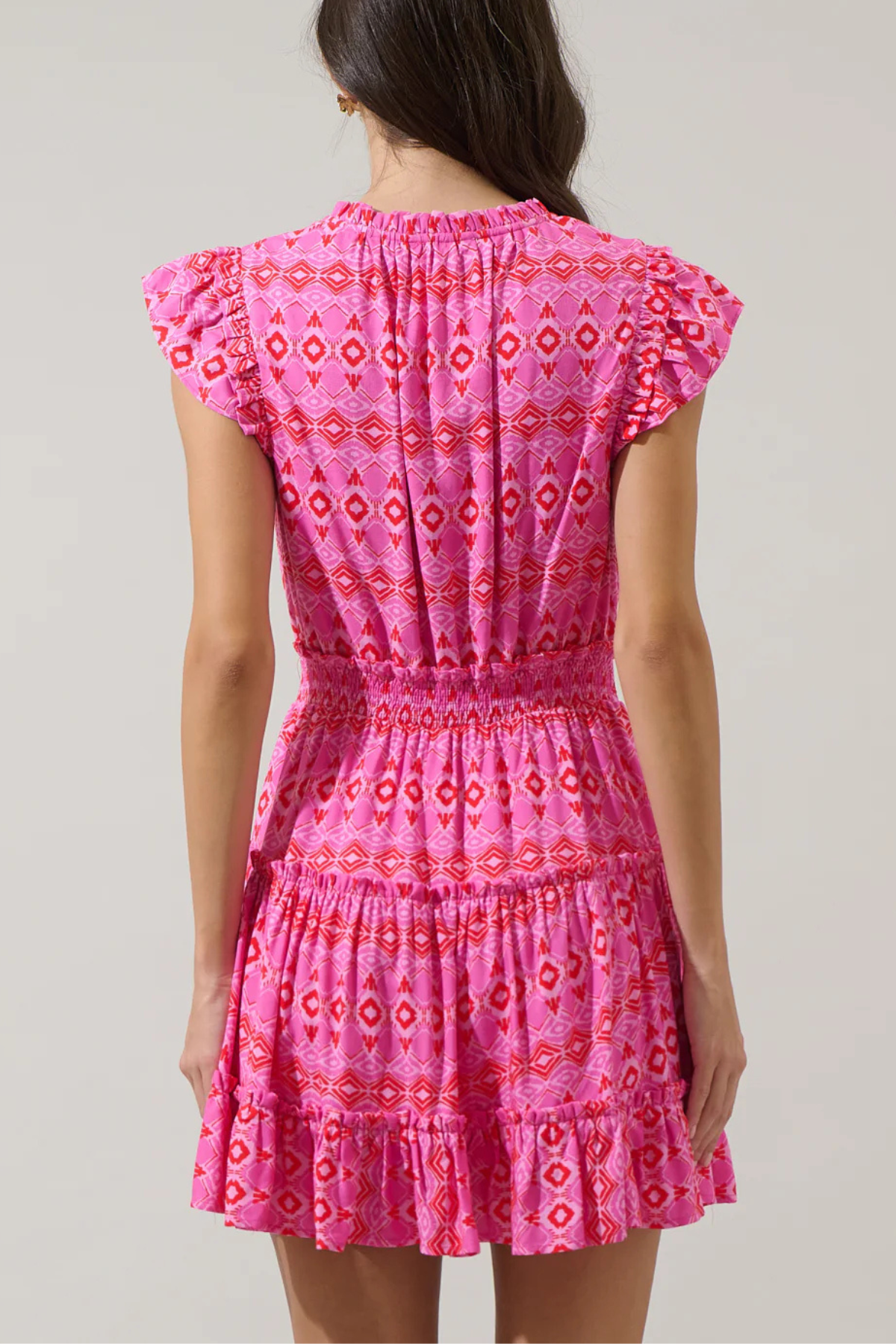 Mirany Ikat Toledo Tiered Mini Dress