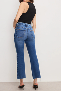 Good American Soft Tech Mini Boot Jeans