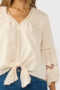 Rosalia Tie Front Top