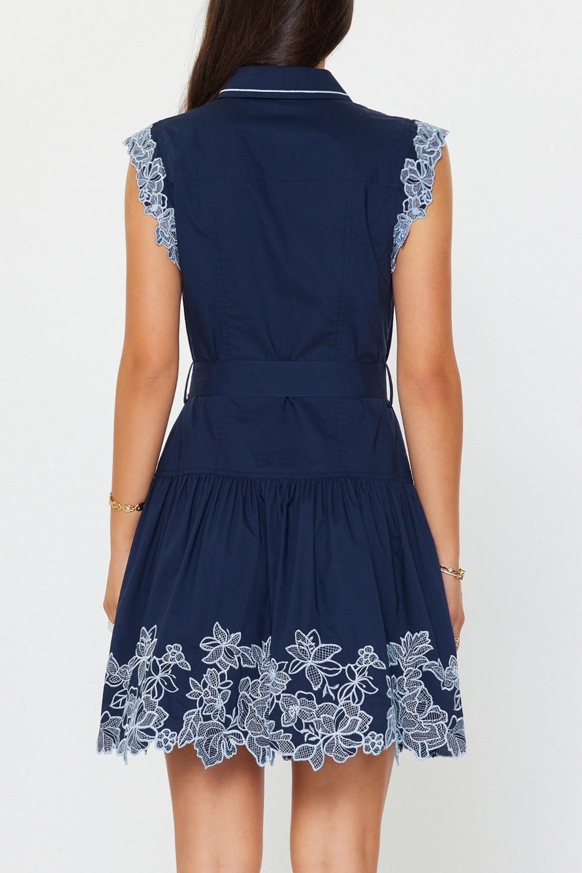 Floral Embroidered Mini Dress