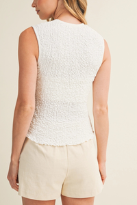 Sleeveless Textured Top