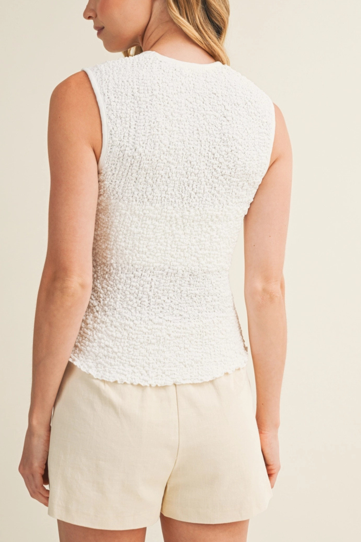 Sleeveless Textured Top