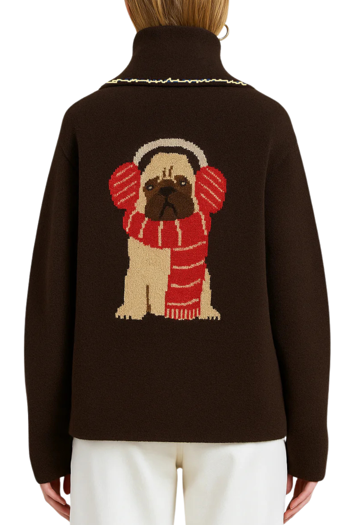 Pug Sweater Cardigan