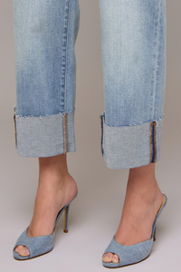 Hidden Ella High Rise Cuffed Wide Straight