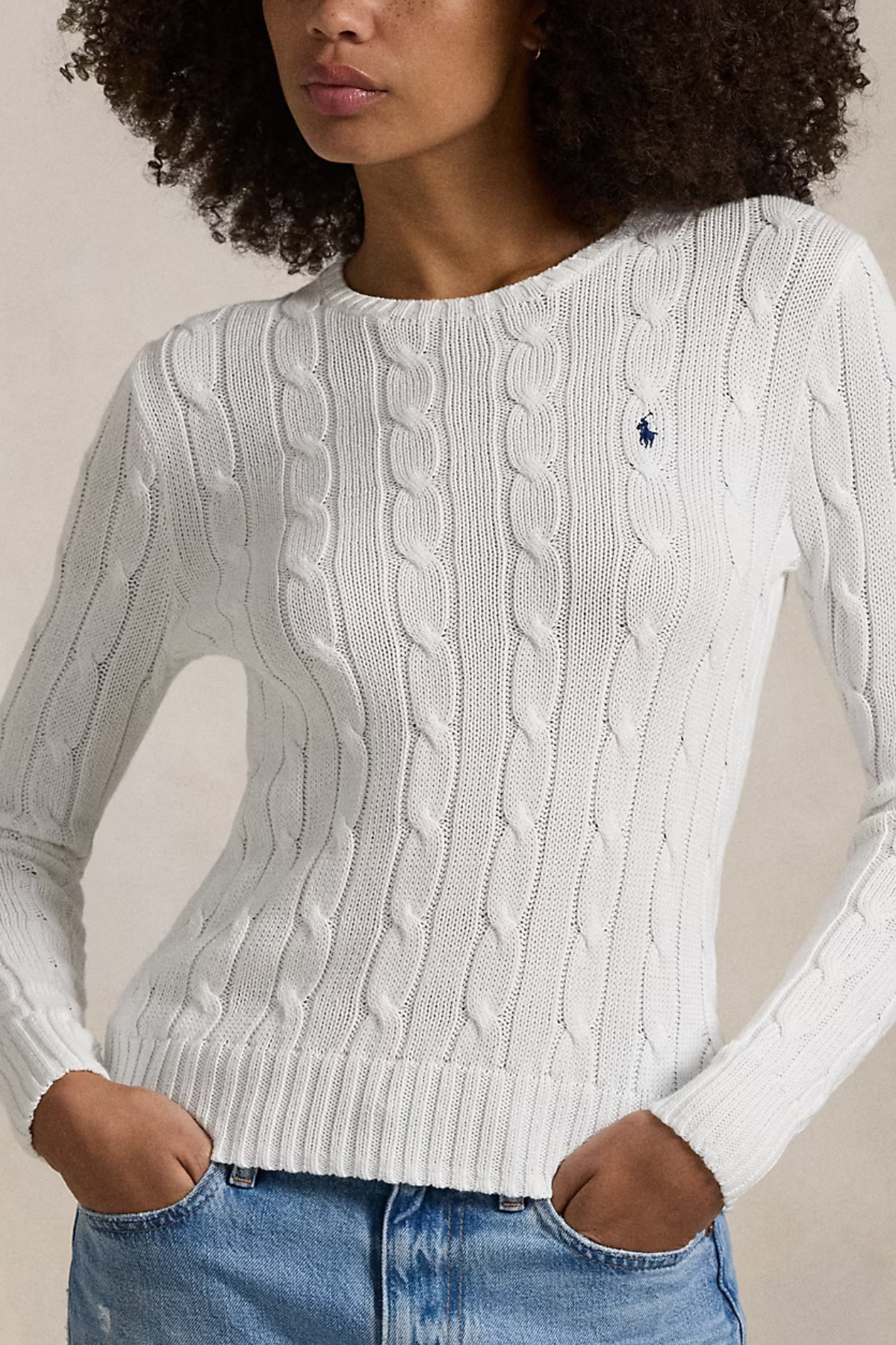 Polo Ralph Lauren Cable-Knit Cotton Crewneck Sweater