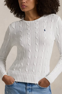 Polo Ralph Lauren Cable-Knit Cotton Crewneck Sweater