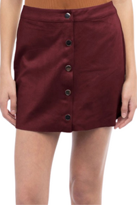 Faux Suede Mini Skirt