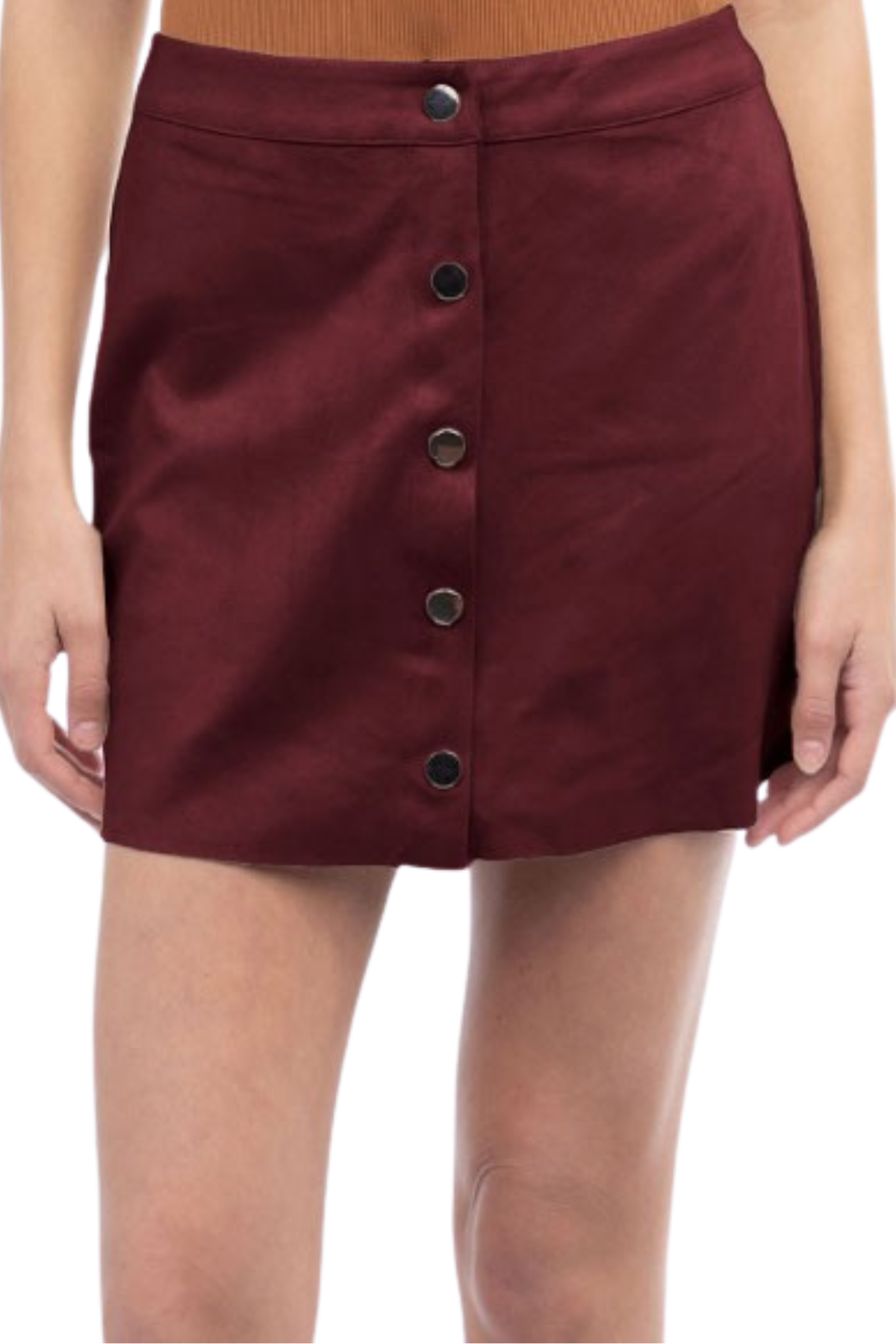 Faux Suede Mini Skirt